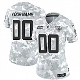 Women's Jacksonville Jaguars Active Player Custom 2024 F.U.S.E Arctic Camo Salute To Service Limited Stitched Football Jersey(Run Small)